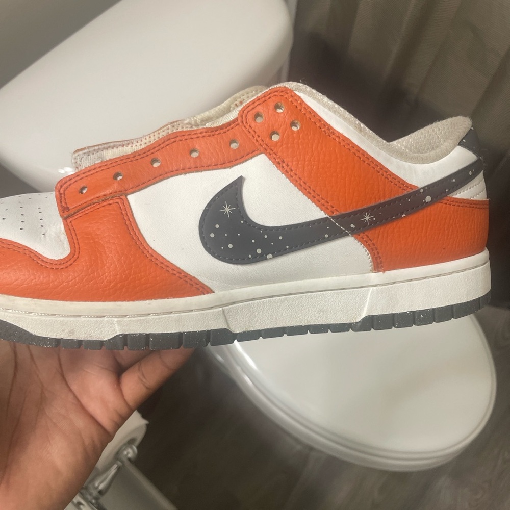 Nike Men's Orange and White Sneakers